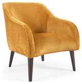 Bobly Loungestol, Gul chenille/Træben wenge finish - UNOLIVING.COM