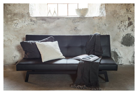 Bodil Sovesofa - Sort kunstlæder - UNOLIVING.COM