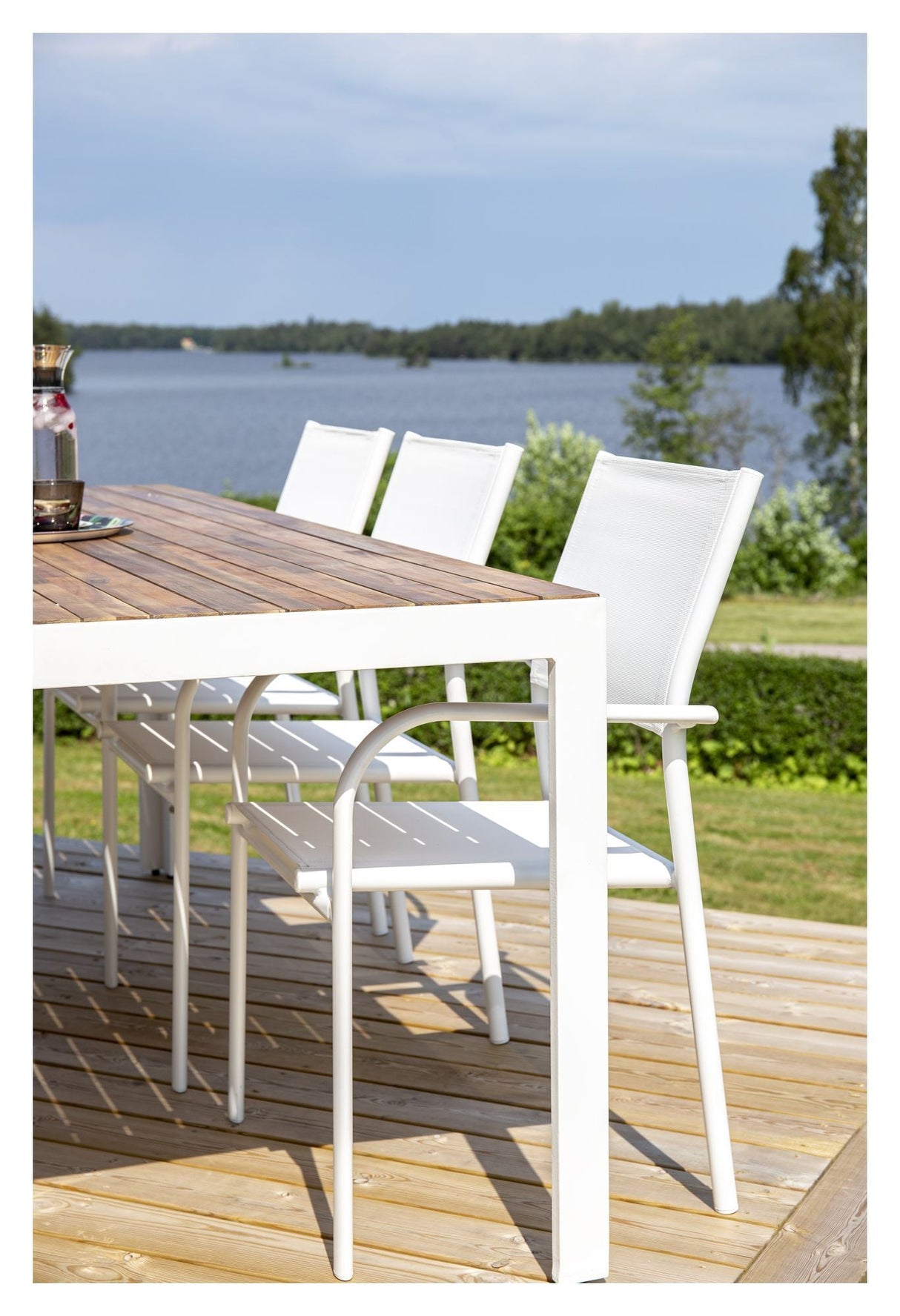 Bois Havebord 200*100 , Hvid becacia - UNOLIVING.COM