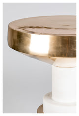 Chunky Footed Sidebord, Guld, Ø37 - Unoliving.com