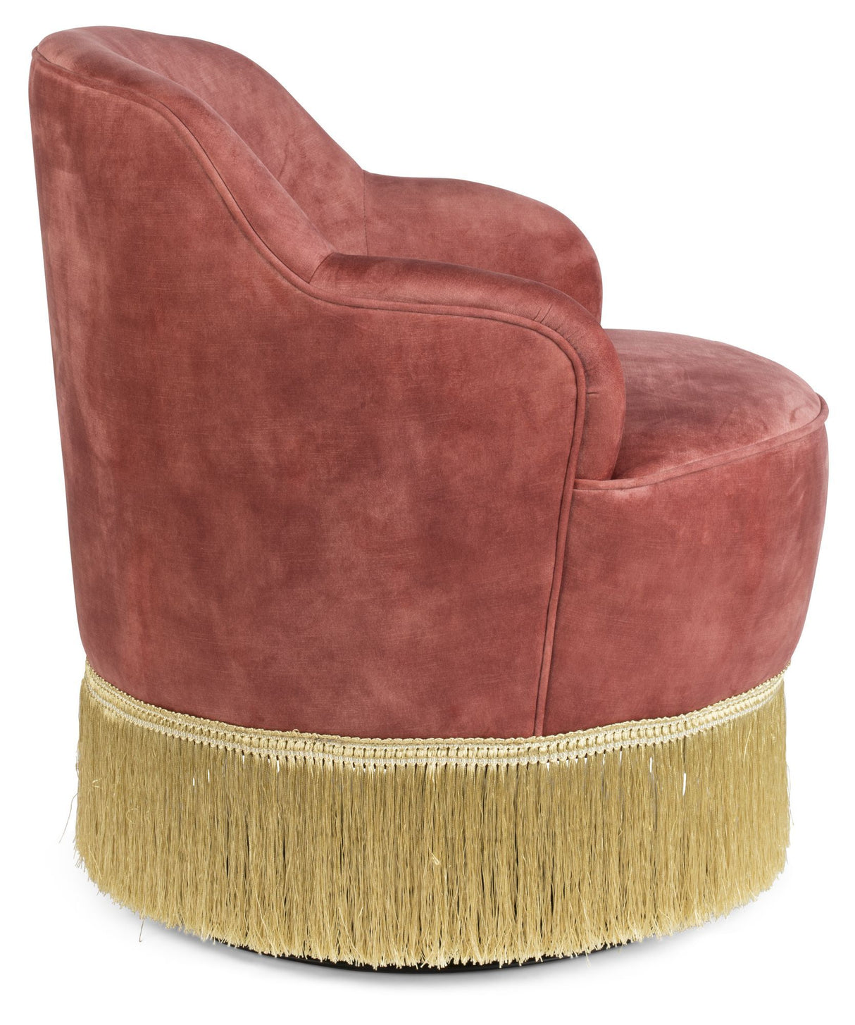 Fringe Me Up Loungestol, Rosa Velour - Unoliving.com