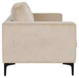 Bolero 3 - pers. Sofa, Beige Velour m. sorte ben - UNOLIVING.COM