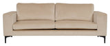 Bolero 3 - pers. Sofa, Beige Velour m. sorte ben - UNOLIVING.COM