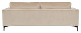 Bolero 3 - pers. Sofa, Beige Velour m. sorte ben - UNOLIVING.COM