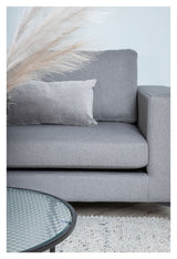 Bolero 3 - pers. Sofa, Grå Stof m. sorte ben - UNOLIVING.COM