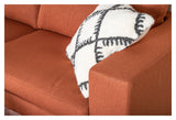 Bolero 3 - pers. Sofa, Rusty Orange Stof m. sorte ben - UNOLIVING.COM