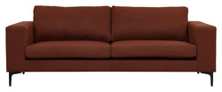 Bolero 3 - pers. Sofa, Rusty Orange Stof m. sorte ben - UNOLIVING.COM