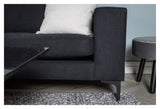 Bolero 3 - pers. Sofa, Sort Stof m. sorte ben - UNOLIVING.COM