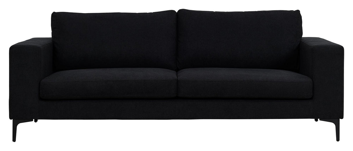 Bolero 3 - pers. Sofa, Sort Stof m. sorte ben - UNOLIVING.COM