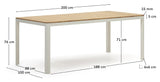 Bona Havebord, Hvid teak, 163x73 - UNOLIVING.COM