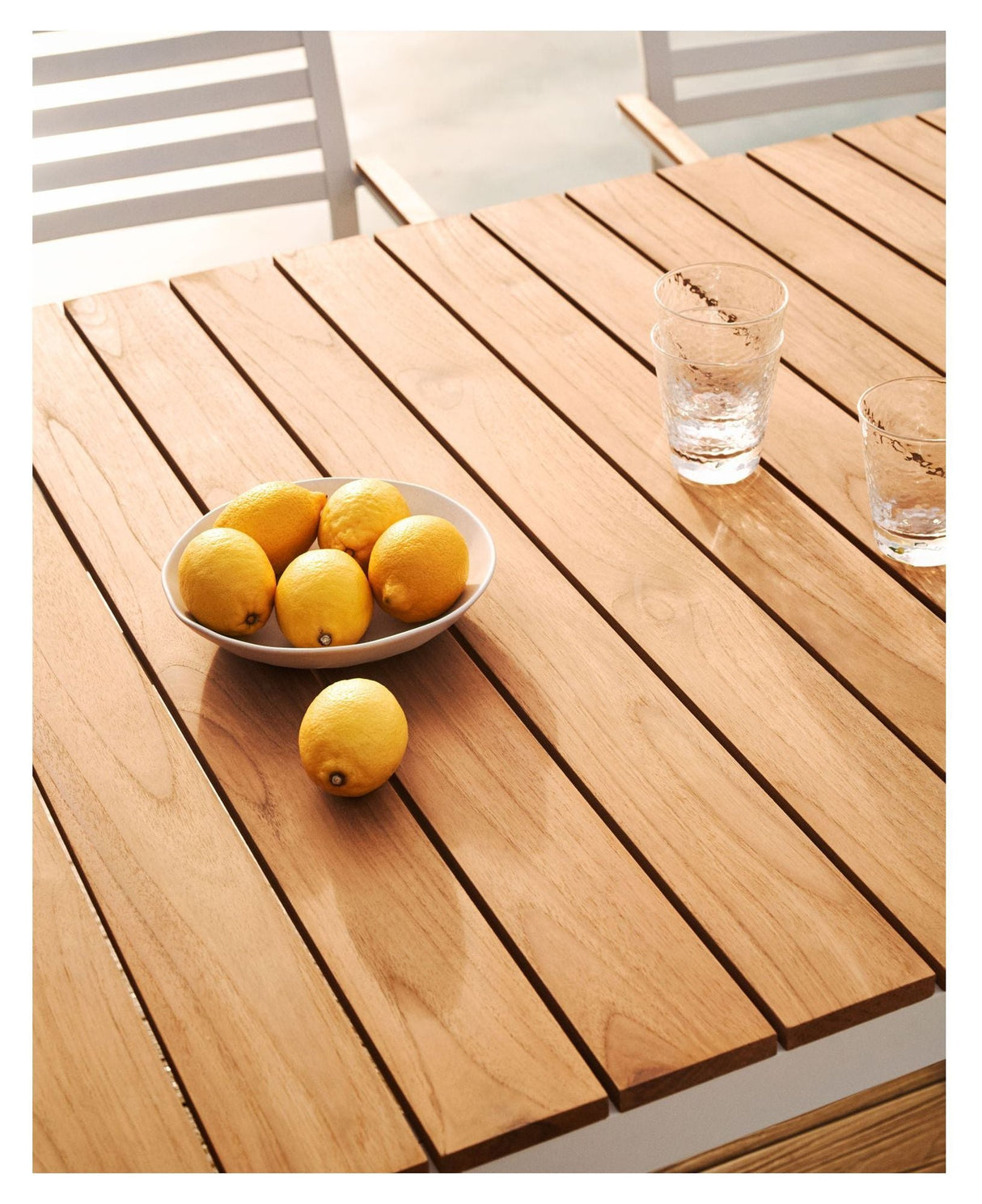 Bona Havebord, Hvid teak, 163x73 - UNOLIVING.COM