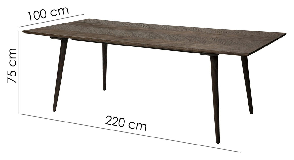 Bone Spisebord, 220x100, Genanvendt Elm - UNOLIVING.COM