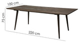 Bone Spisebord, 220x100, Genanvendt Elm - UNOLIVING.COM