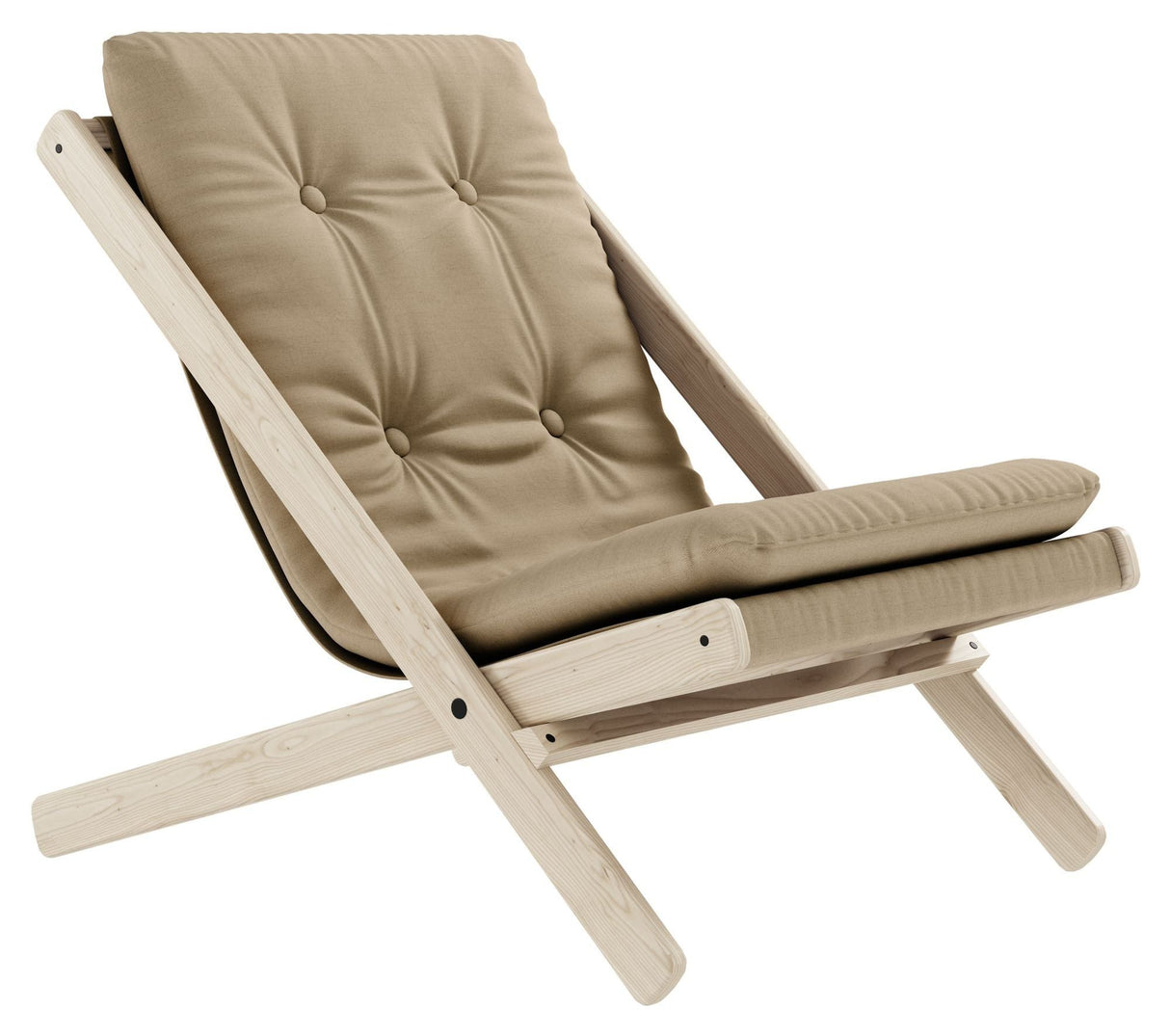 Boogie Loungestol m. Boogie madras, Beige - UNOLIVING.COM