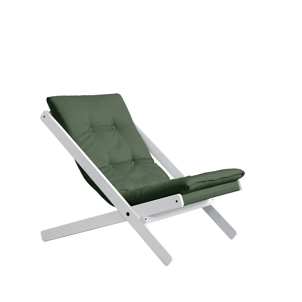 Boogie Loungestol, Olive Green/Hvid - UNOLIVING.COM