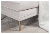 Boom Ottoman, Beige Fløjl - UNOLIVING.COM