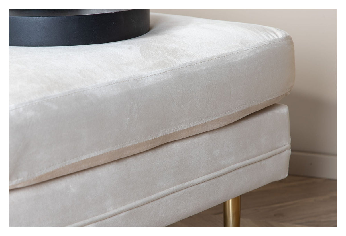 Boom Ottoman, Beige Velour - UNOLIVING.COM