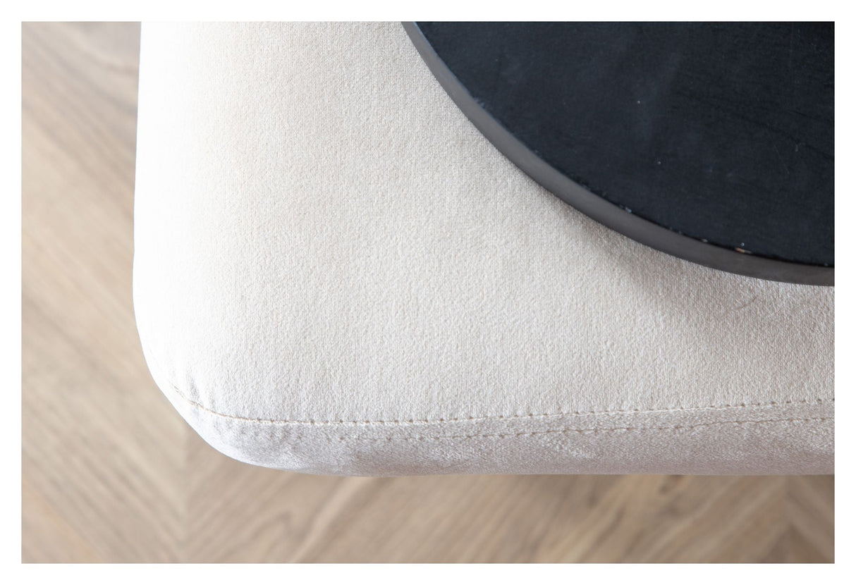 Boom Ottoman, Beige Velour - UNOLIVING.COM