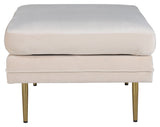 Boom Ottoman, Beige Velour - UNOLIVING.COM