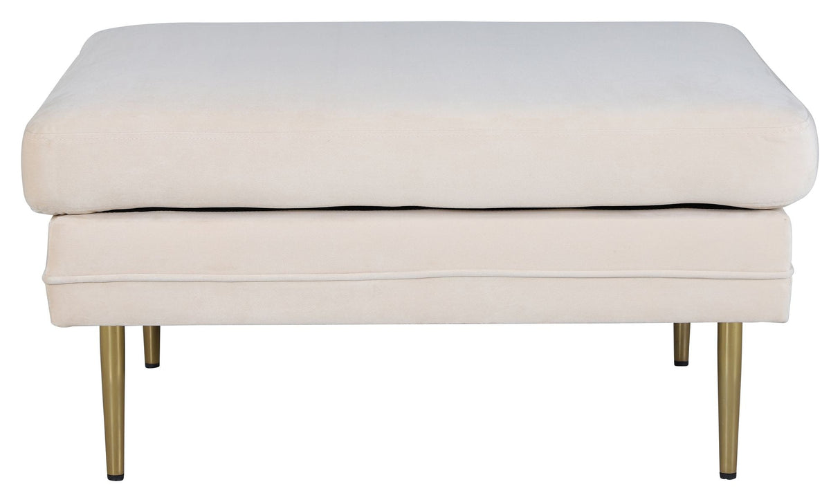 Boom Ottoman, Beige Velour - UNOLIVING.COM