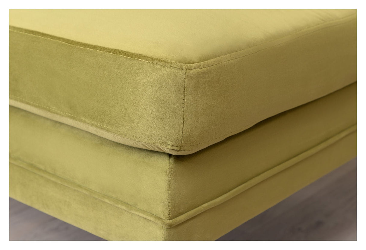 Boom Ottoman, Lime Velour - UNOLIVING.COM