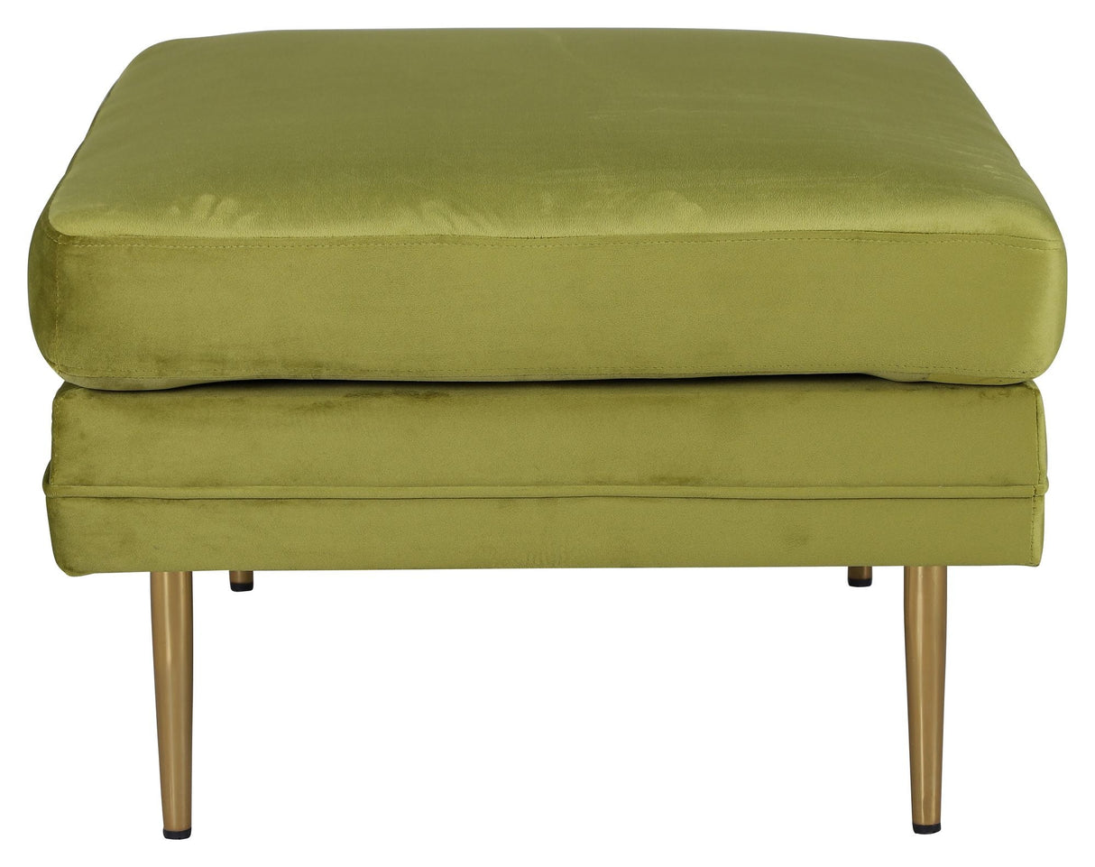 Boom Ottoman, Lime Velour - UNOLIVING.COM