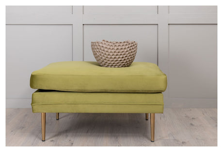 Boom Ottoman, Lime Velour - UNOLIVING.COM