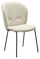 BRACE Spisebordsstol, Hvid/Beige - UNOLIVING.COM