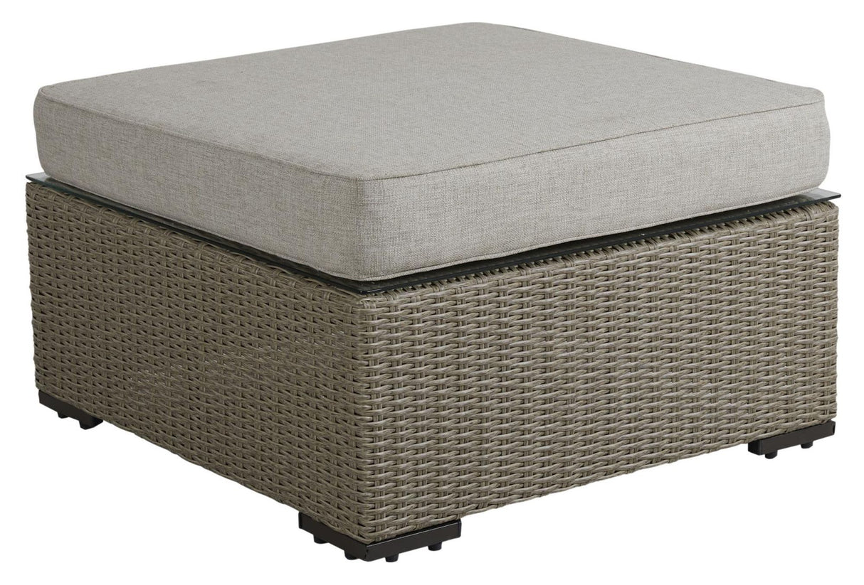 Funkia Skammel/Bord, Beige wicker - Unoliving.com