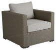 Funkia Loungestol m. hynde, Beige wicker - Unoliving.com