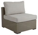 Funkia Loungemodul Midt m. hynde, Beige wicker - Unoliving.com