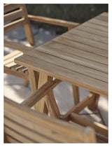 Keros Havebord, Teak, 160x90x73 - Unoliving.com