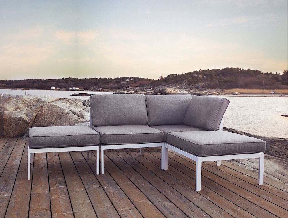 Brafab Leone Loungemodul Mat hvid, Hjørne - UNOLIVING.COM