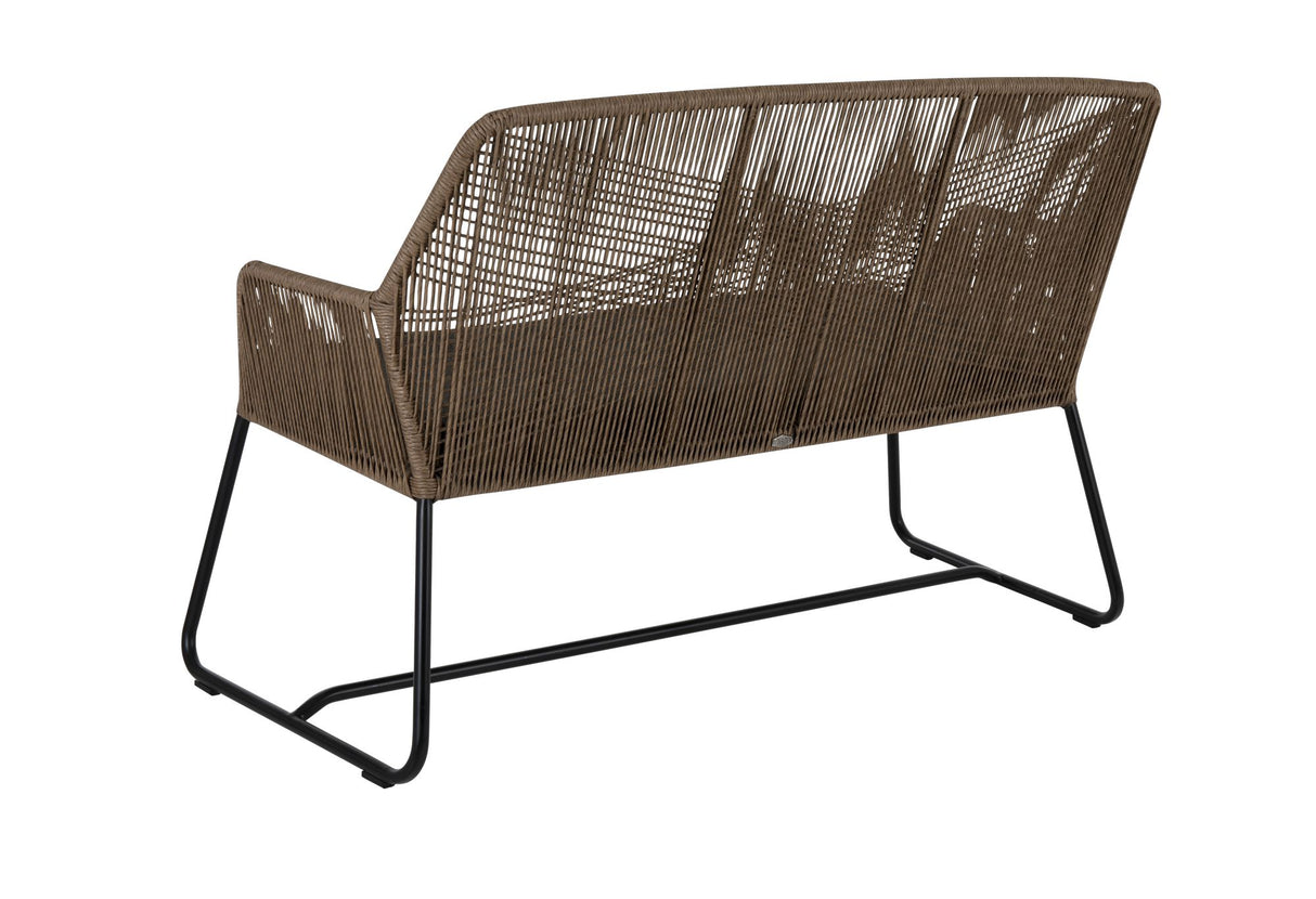 Midway 2-pers. Loungesofa m. hynde, Natur/Sort Olefin - Unoliving.com