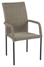 Nypon Havestol, Sort/Beige wicker - Unoliving.com