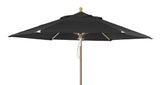 Brafab Trieste Parasol Ø250, Sort/Natur - UNOLIVING.COM