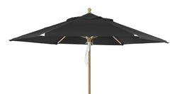 Brafab Trieste Parasol Ø250, Sort/Natur - Unoliving.com