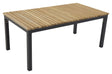 Brasilia, Loungebord 60*110, Sort alu/teak - UNOLIVING.COM