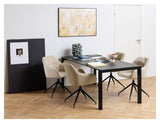 Brentford Spisebord, Sort Fairbanks ru keramik, 200x90 - UNOLIVING.COM