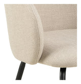 Eleanor Spisebordsstol m. armlæn, Beige stof - Unoliving.com