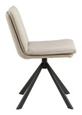 Flynn Spisebordsstol m. drej, Beige stof - Unoliving.com