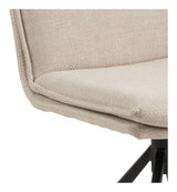 Flynn Spisebordsstol m. drej, Beige stof - Unoliving.com