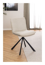 Flynn Spisebordsstol m. drej, Beige stof - Unoliving.com