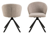 Pippa Spisebordsstol m. drej, Beige stof - Unoliving.com