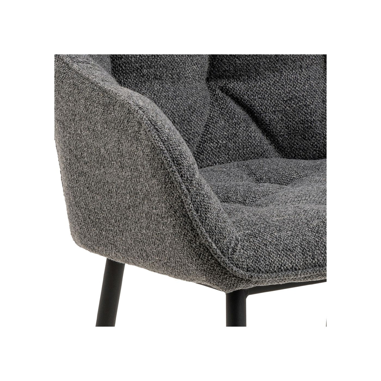 Brooke Spisebordsstol m. armlæn, Anthracite stof - UNOLIVING.COM