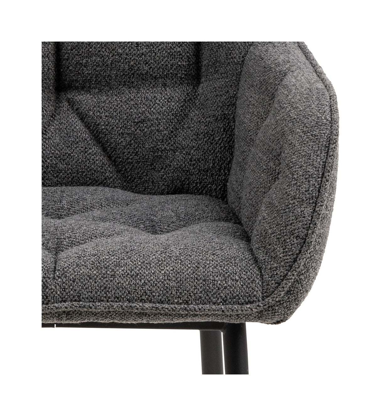 Brooke Spisebordsstol m. armlæn, Anthracite stof - UNOLIVING.COM