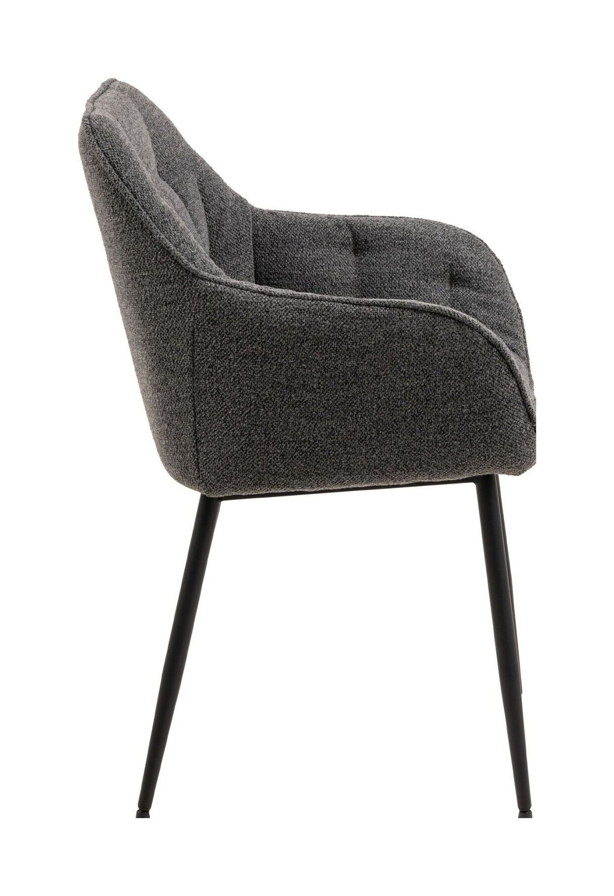 Brooke Spisebordsstol m. armlæn, Anthracite stof - UNOLIVING.COM