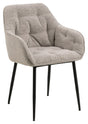 Brooke Spisebordsstol m. armlæn, Beige stof - UNOLIVING.COM