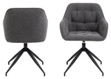 Brooke, spisebordsstol m/armlæn - anthracite - UNOLIVING.COM