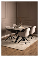 Brooke, spisebordsstol m/armlæn - beige - UNOLIVING.COM